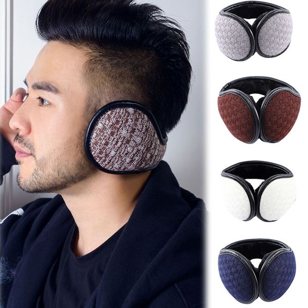 

mens winter casual warm ear muffs earflaps women girls flannel fur earmuffs ear warmer cover wrap band orejeras mujer#p8, Blue;gray