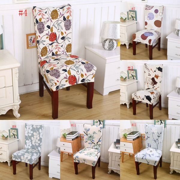 

floral printing stretch elastic chair covers spandex for wedding dining room office banquet housse de chaise chair cover