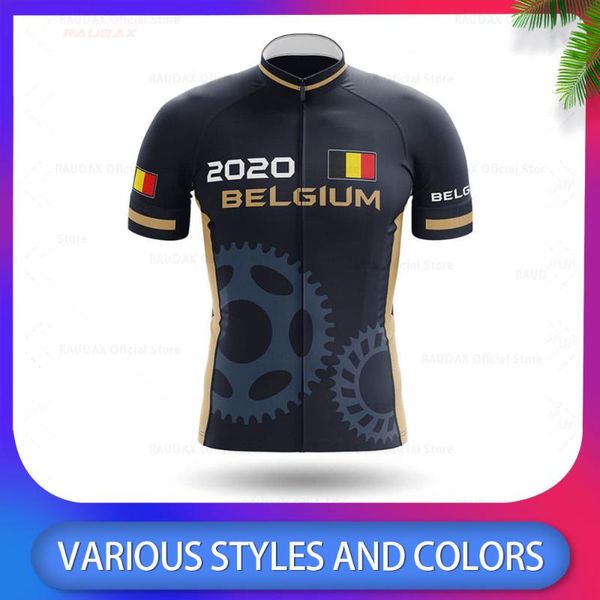 

2020 new cycling jersey pro team cycling clothing summer mtb shirts men bike jersey ropa ciclismo belgium, Black;red