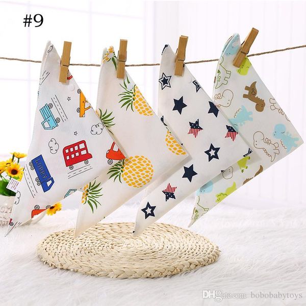 

4233 baby nursing burp 32 styles infant kids color feeding bibs printed saliva bandana turban burp cloths 4pcs set