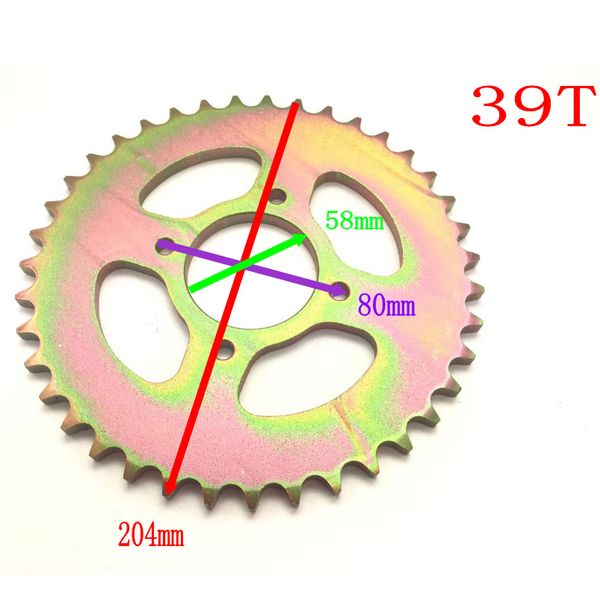 

39 teeth 530 chain sprocket for hammerhead 125cc 150cc 250cc falcon atv 150cc go kart dune buggy