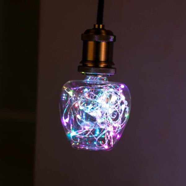 

apple rgb 3w творческий edison лампочка vintage украшения светодиодные лампы накаливания медного провода струнный e27 220v заменить лампочки