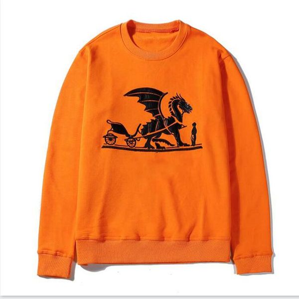 

мода мужская дизайнер толстовки бренд пуловеры известный толстовка пальто с узорами лошади весна роскошные мужские толстовки тройники одежда, Black