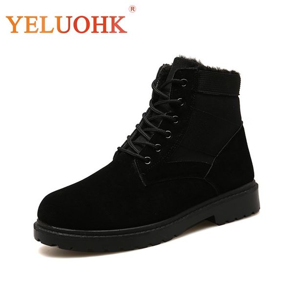 

39-44 winter boots men plush warm men boots black beige winter shoes