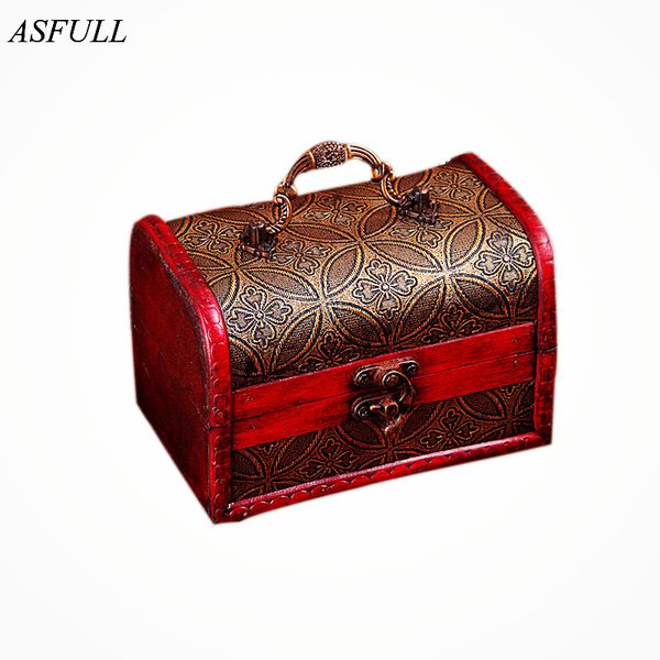 

asfull chic case holder wooden pirate jewelry storage box vintage treasure chest organizer ing