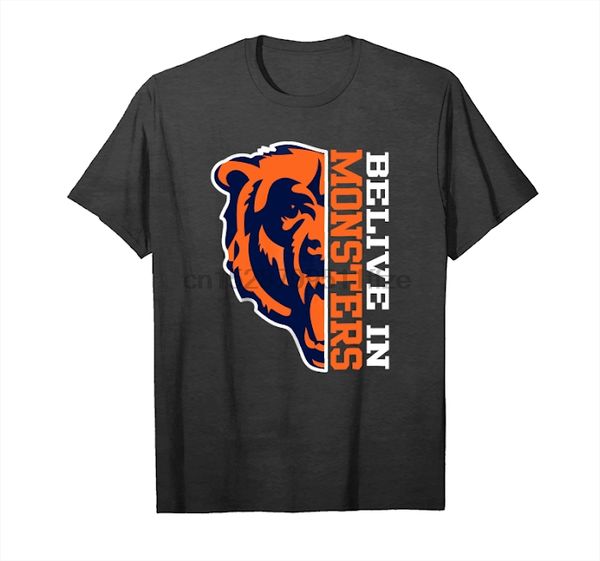 

buy now belive in monsters bear chicago fan t shirt t-shirt, White;black