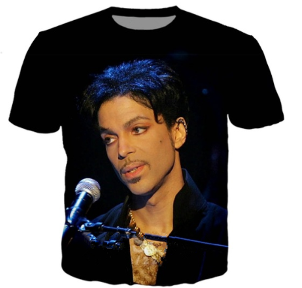 

fashion pop singer prince rogers nelson t-shirt 3d printed women/men summer funny short sleeve t-shirt casual k716, White;black