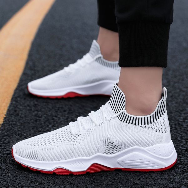 

UNN Fashion Men's Running Shoe Breathable Sneakers Mesh Soft Sole Lightweight Knitted Outdoor Casual Flats Mens