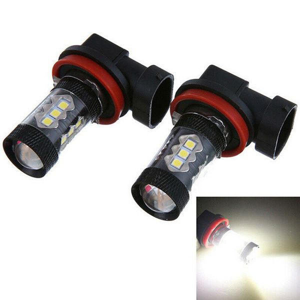 

1x white bulb car 80w 16led h8 fog light high power daytime running car light headlight