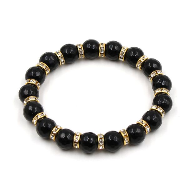 

10mm natural obsidian stone beads bracelets for men non round black stone beads jewelry diy handmade men's bracelet jewelry gift