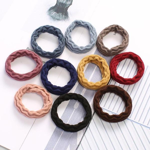 

2019 new simple headband ponytail holder elastic women rubber rope hair ties wedding birthday and festival souvenir gifts, Golden;white