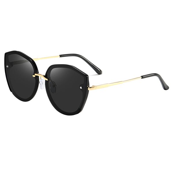 

2019 fashion female cat eye sunglasses luxury latest designer polarized sunglasses personality integrated glasses uv400 send box, White;black