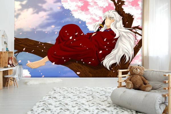 

self-adhesive] 3d inuyasha 02792033 japan anime wall paper mural wall print decal murals