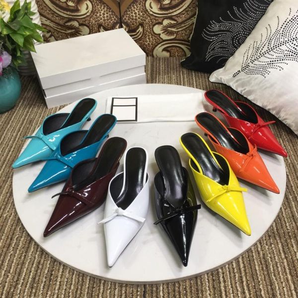 

plus size 34-43 women's shoes pointed toe slip on women's sandals shoes for woman thin heels summer sandals, Black