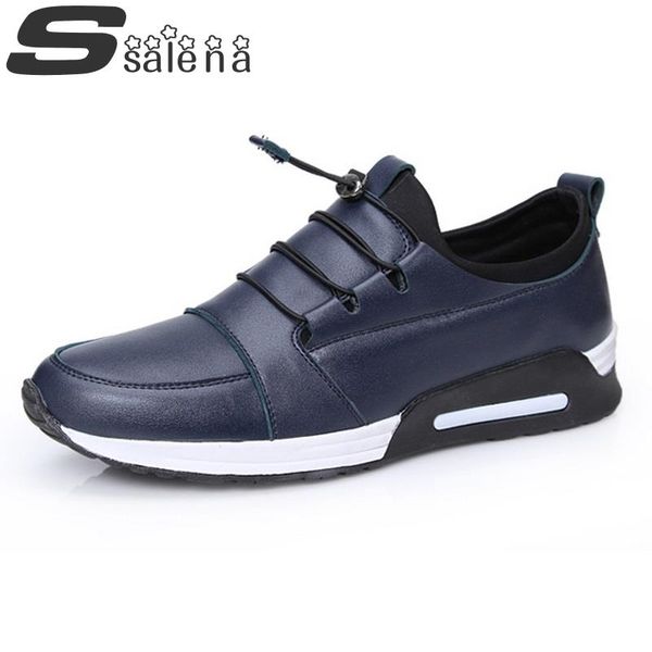 

leather shoes men flats shoes men oxford fashion slip on loafers size38-44 #c375, Black