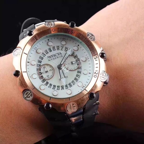 

Luxury мужских часов ROYAL OAK спорт и отдых кварц календаря INVICTA часы светящийся полый п