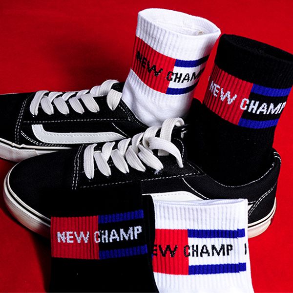 

2020 dropshipping harajuku men skateboard socks sports men basketball socks youth running athletic women winter cycling, Black