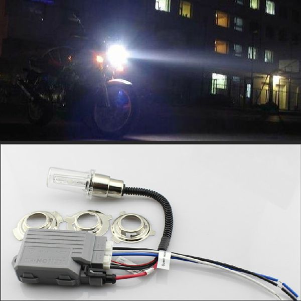 

1set 12v 35w dc motor hid kit h6m ba20d motorcycle hid bi-xenon light headlight 6000k 8000k 43000k 12000k xenon