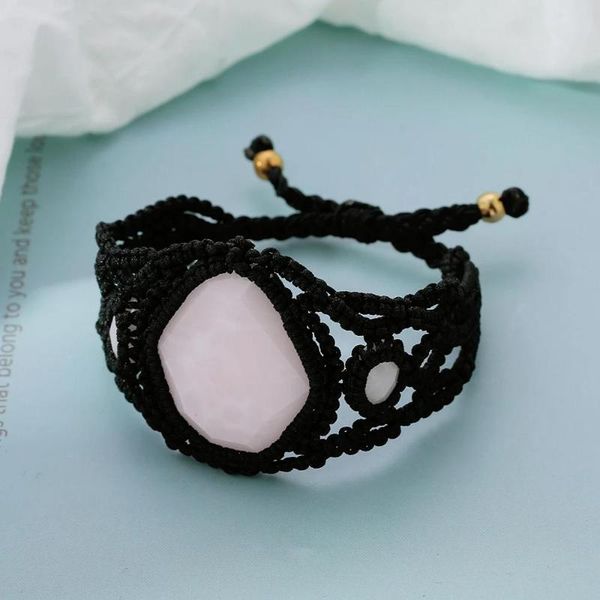 

new fashion bohemian cotton rope women bracelet mesh inlaid resin wide bracelet fashion bangles jewelry, Golden;silver
