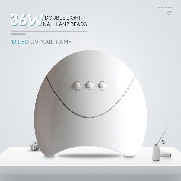 

36w nail lamp manicure uv led nail gel with 12 leds gel polish curing all types timer usb connector dryer machine