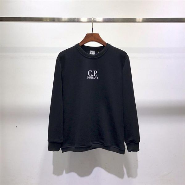 

2019 19ss cp company hoodies mens women designer hoodie brand classic mens sweatshirts long sleeve cp sweatshirts letter printed b100899k, Black