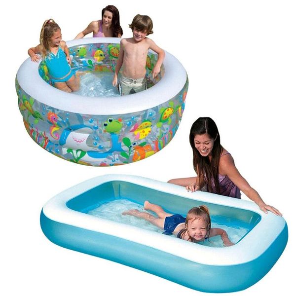 

family inflatable swimming pool blow up portable summer water play pool outdoor paddling for boys girls kids dropshipping