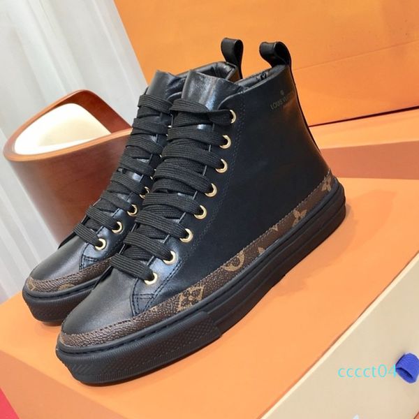 

women's sneakers shoes stellar trainer canvas gold and black rubber sole women designer stellar sneakers boot flats with box 35-41 ct4