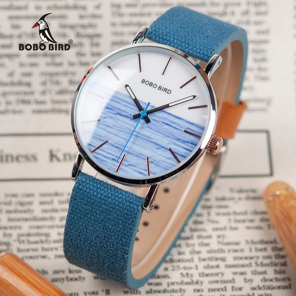 

bobo bird fashion metal women watches casual watch men's leather analog quartz wristwatch wrist watch relogio masculino, Slivery;brown