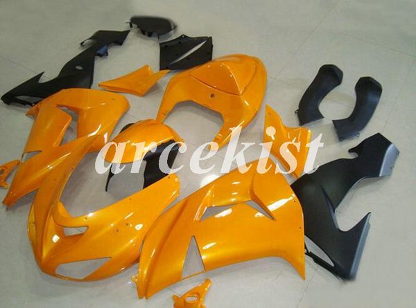 

new abs motorcycle full fairings kit fit for kawasaki ninja zx-10r 2006 2007 06 07 body set custom orange black light