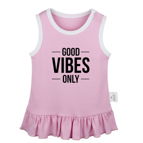 

good vibes only guns n' rose skull sunday funday newborn baby girls dresses toddler sleeveless dress infant cotton clothes, Red;yellow
