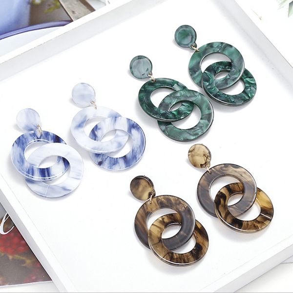 

vintage earrings for women geometric statement acrylic earring earring hanging fashion jewelry, Golden;silver