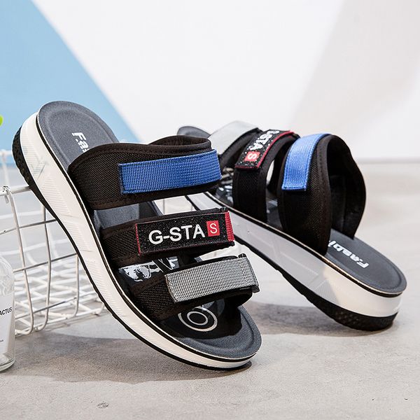 

ladies fashion casual shoes summer sandals slipper beach shoes black/white non-slip rubber sole women shoes work/home wedge platforms t2028