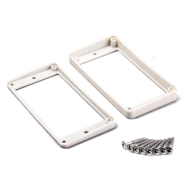 

white plastic pickup mounting ring for lp sg guitar w/ screw set of 2