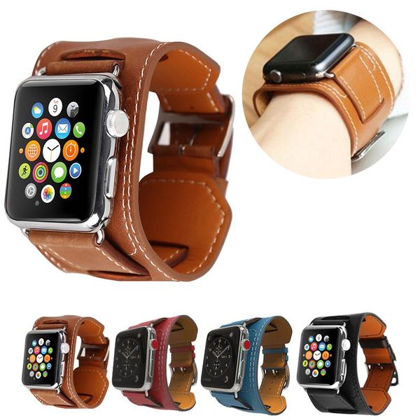 

Fashion Compatible with iWatch cowhide watchband 44mm 42mm 38mm 40mm Genuine Leather for Apple Watch Series 1 2 3 4