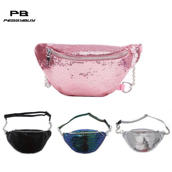 

женщины блесток fanny pack мода женская талия сумка 2019 новый грудь мешок сумка на ремне блеск бум ремни сумки талии пакеты bolsas новый
