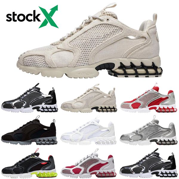 

stussy x nike air zoom spiridon caged 2 сток ископаемые мужчины женщины кроссовки тройной белый прохладный серый открытый мужские кроссовки спортивные кроссовки бегунов