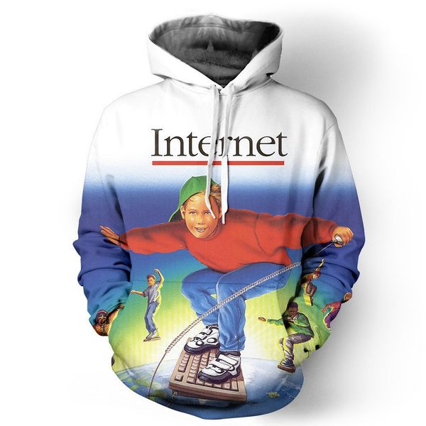 

3d star digital printing hat pocket turtleneck men's fashion hat men's wear sweatshirts, Black