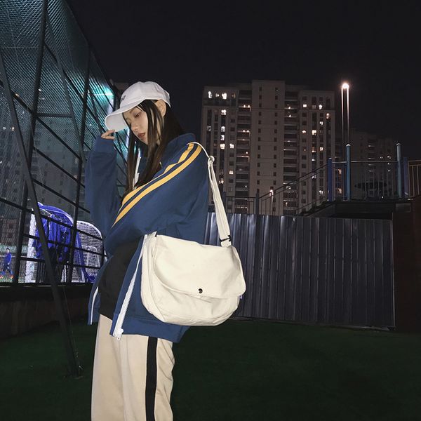 

new simple fashion college wind messenger bag leisure travel bag couple shoulder casual light elegant elegant color