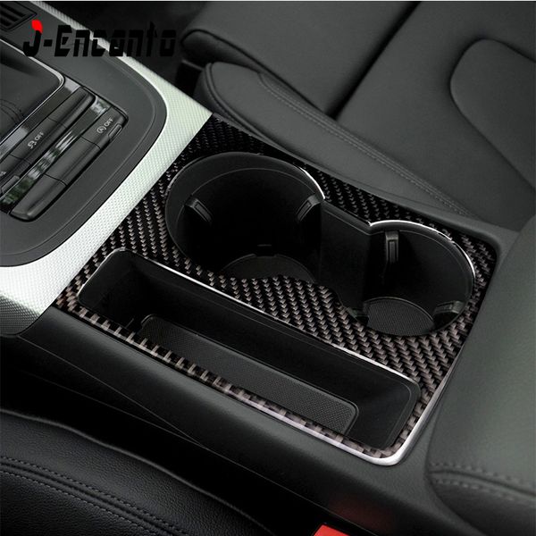 

для audi a5 a4 b8 2009-2015 углеродного волокна обрезка подстаканник декоративные рамки decal обложка наклейку крышки автомобиля стайлинг ак