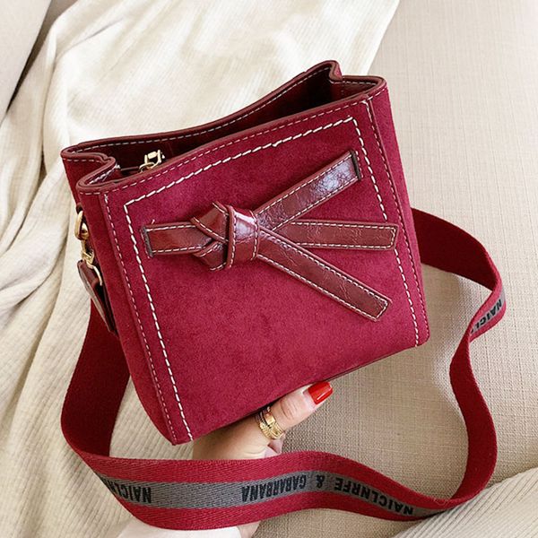 

crossbody bags for women casual bucket bag nubuck leather leather shoulder bag female messenger purse bolso mujer