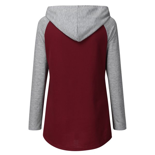 

winter maternity hoodie sweatshirt women pregnant breastfeeding nusring long sleeve splicing pullover hooded blouse#g4, White