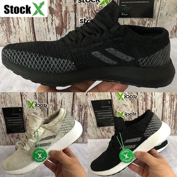 

2020 new pureboost go mens running shoes black blue white cloud white grey wave runner fashion designer sneakers with mask us 7-11