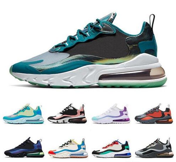 

270 react mens athletic running shoes royal orange bleached coral dusk purple cream blue bauhaus new sea green men women sports sneakers