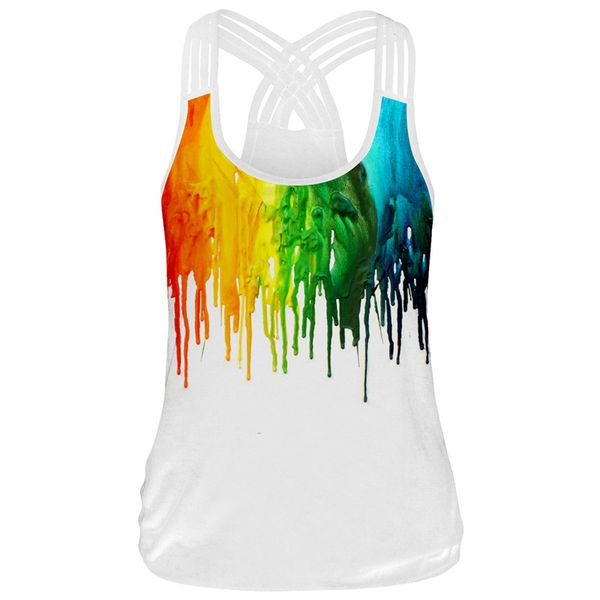 

women sport vest elastic female yoga shirt running undershirts fitness t-shirt backless cross strip tank gym workout blouse, White;red