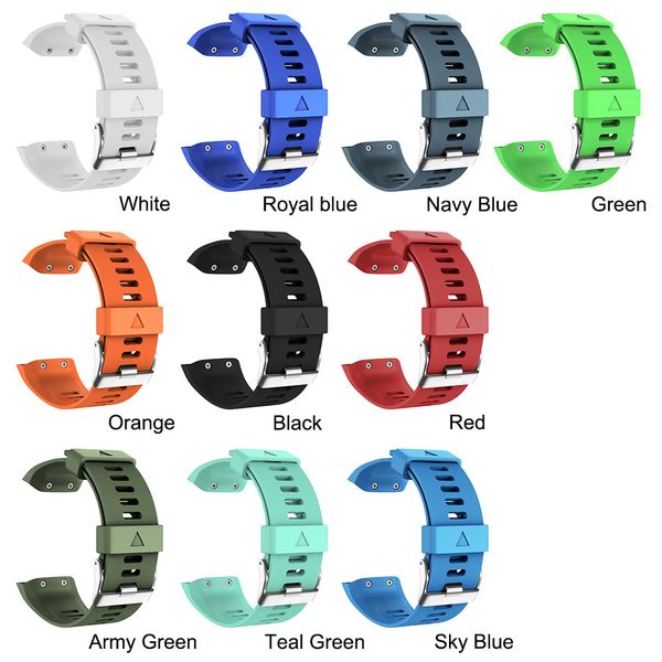 

silicone watch band strap bracelet + tool screws for garmin forerunner 35 ts95, Black;brown
