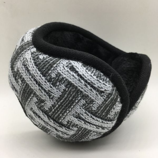 

winter warm adjustable earmuffs knitting earcap, Blue;gray