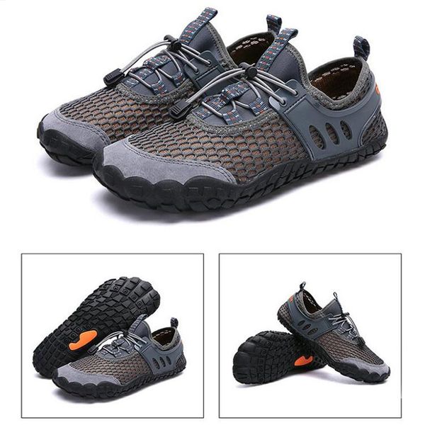 

mounchain men breathable aqua shoes flat footwear outdoor seaside elastic upstream light water shoes non-slip sneakers
