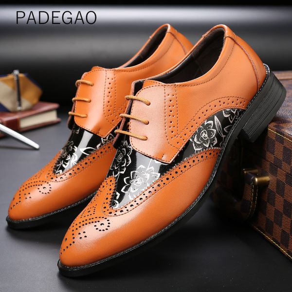 

oxfords mans shoes 2019 casual man shoes fashion men leather business formal dress, Black