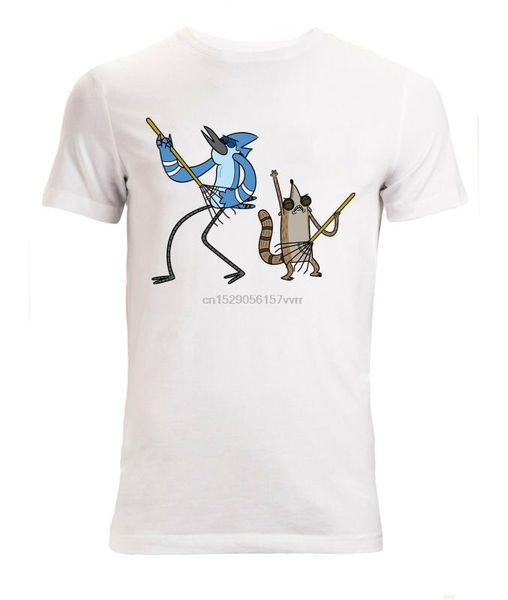 

мђжин regular show rigby и маѬдоей playin' (женина дођпна) ђболка бела, White;black