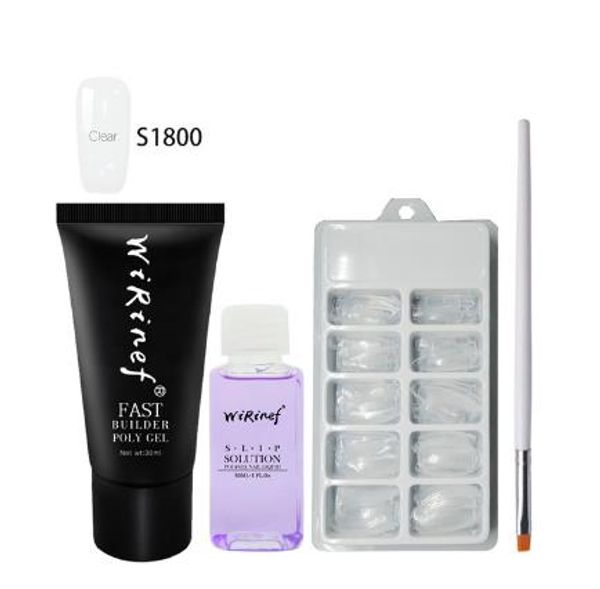 

nail art poly gel set acrylic poly gel set fast extension crystal jelly polygel builder gel nail art lamp kit